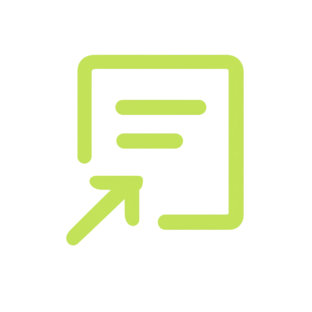 Icon of a mobile phone with an arrow pointing towards it, indicating uploading or sending data.