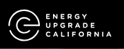 Energy Upgrade California logo on a black background.
