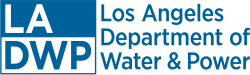 Logo of Los Angeles Department of Water & Power with blue text.