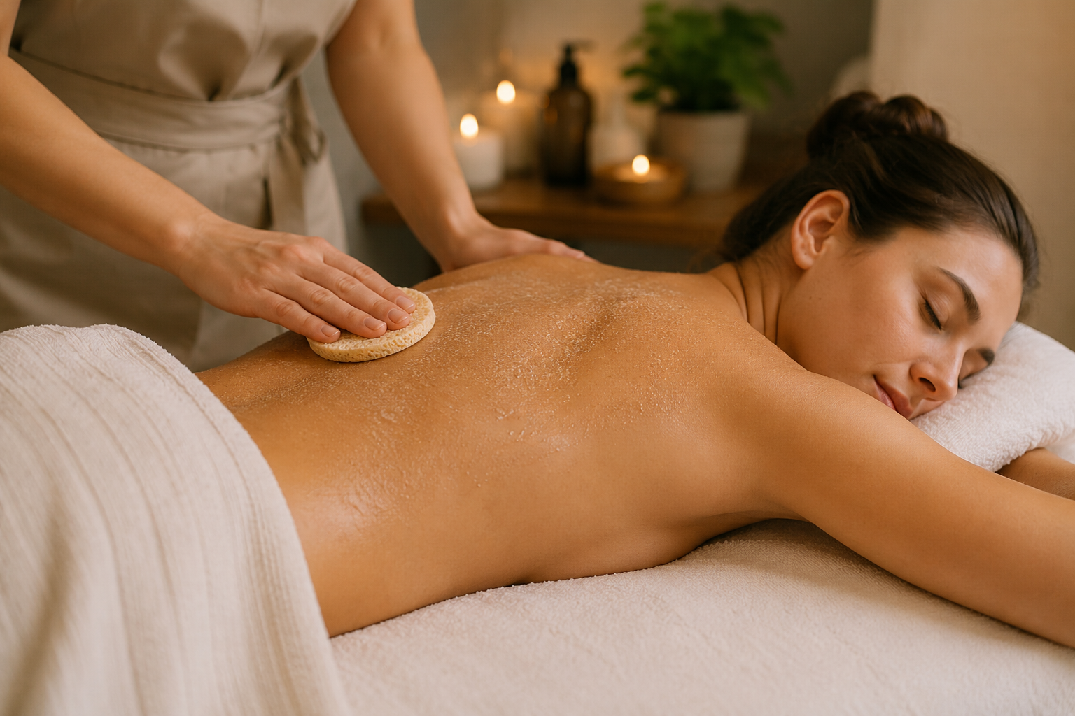 back facial treatment at rA Organic Spa