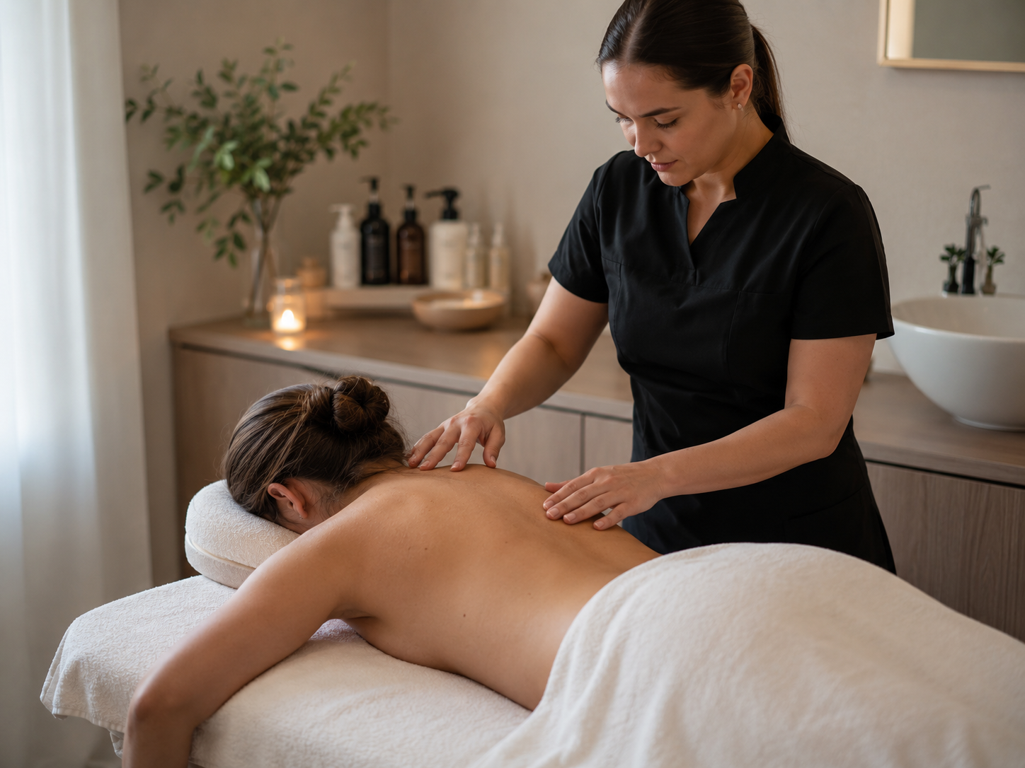 Back facial consultation