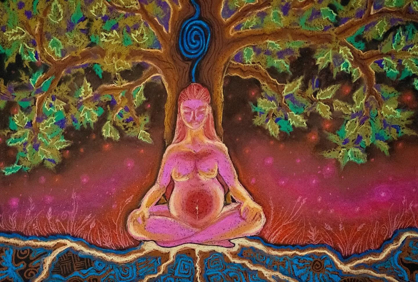 I remember that I am the Source of Creation
A3. Soft pastel on paper.

Thank you @rabamarinaad for you and the tea ceremony you held. Your grace is inspiring ❤️