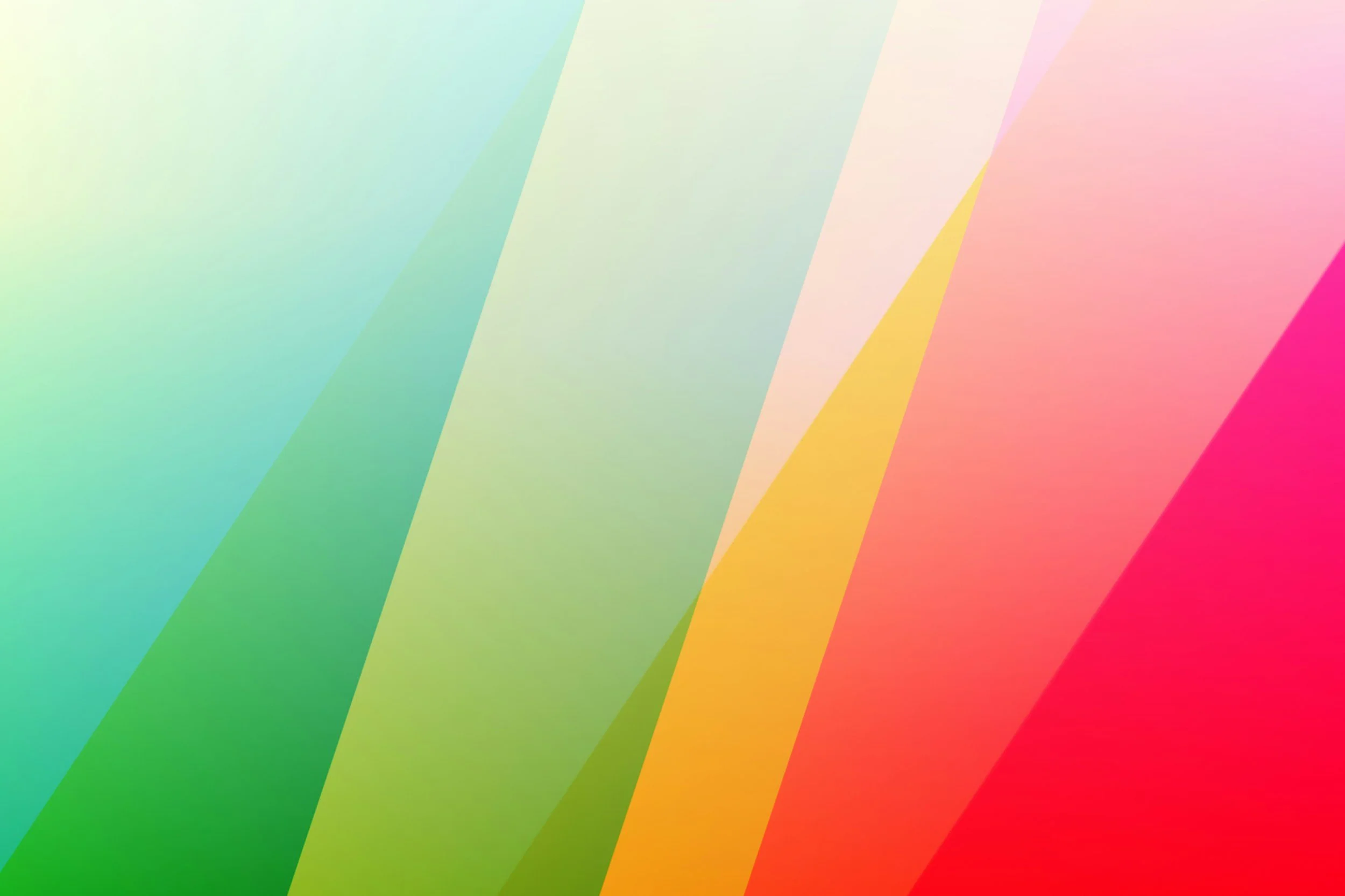 A colorful abstract background with diagonal stripes in pastel shades of green, pink, yellow, blue, and purple.