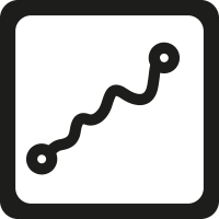 Grafico a linea che mostra un trend crescente