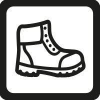 Scarpa da trekking in bianco e nero