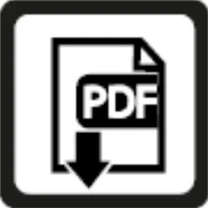 Icona di un file PDF con una freccia rivolta verso il basso.