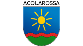 Scudo con sole, onde blu e linee verdi