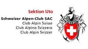 Logo del Swiss Alpine Club con il ilnome e una grafica con un bruno e lo stemma svizzero