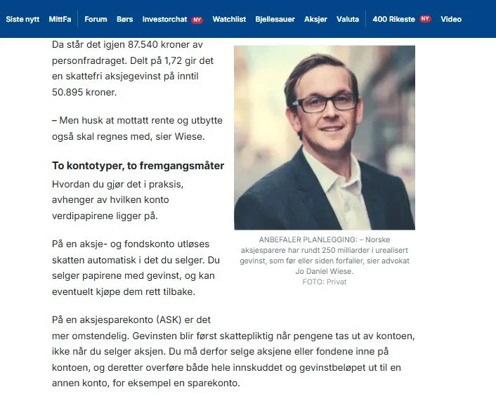  FINANSAVISEN 27.09.2026: Vårt syn på personfradraget i