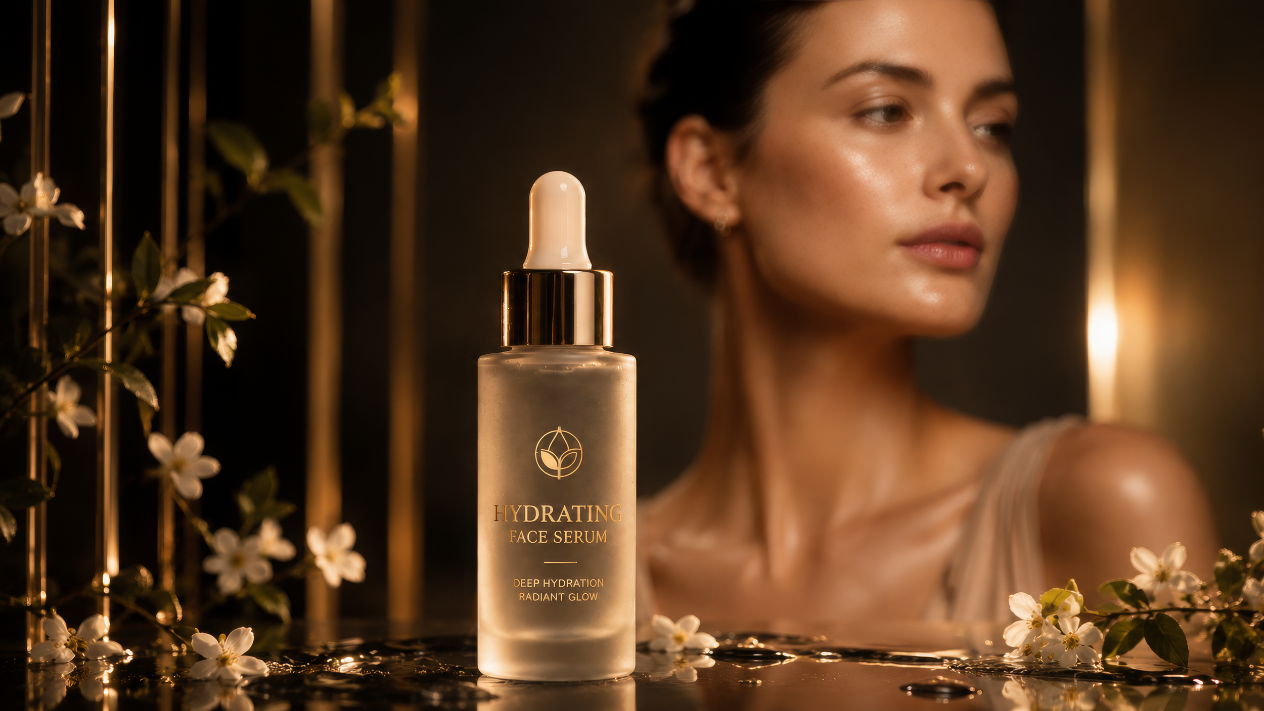 AI product video concept for a luxury skincare brand