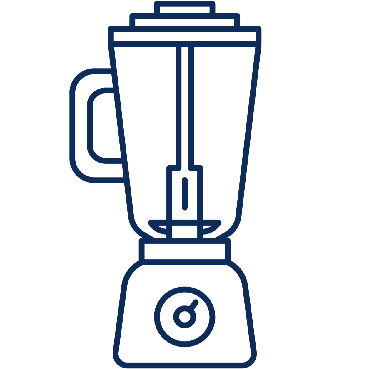 Illustration d’un blender stylisé, élément central du logo de Blend by Extia, symbolisant le mélange des expertises et l’accompagnement sur mesure en conseil RH et transformation.