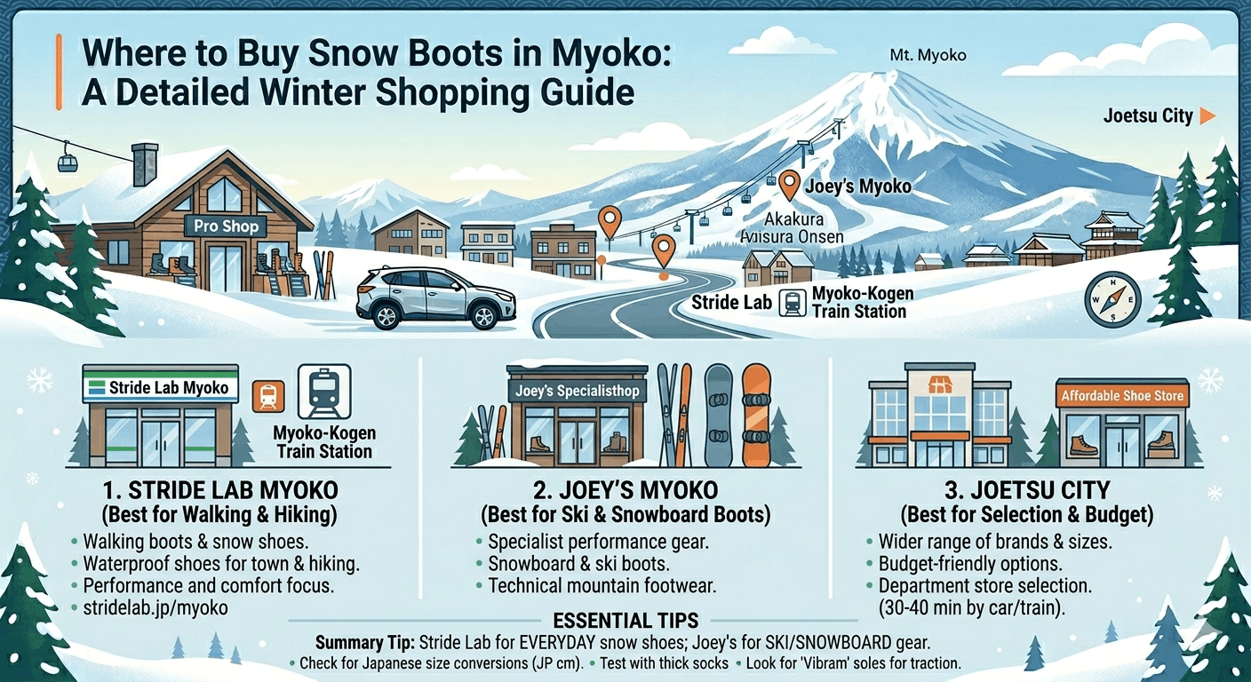 Where to Buy Snow Boots in Myoko