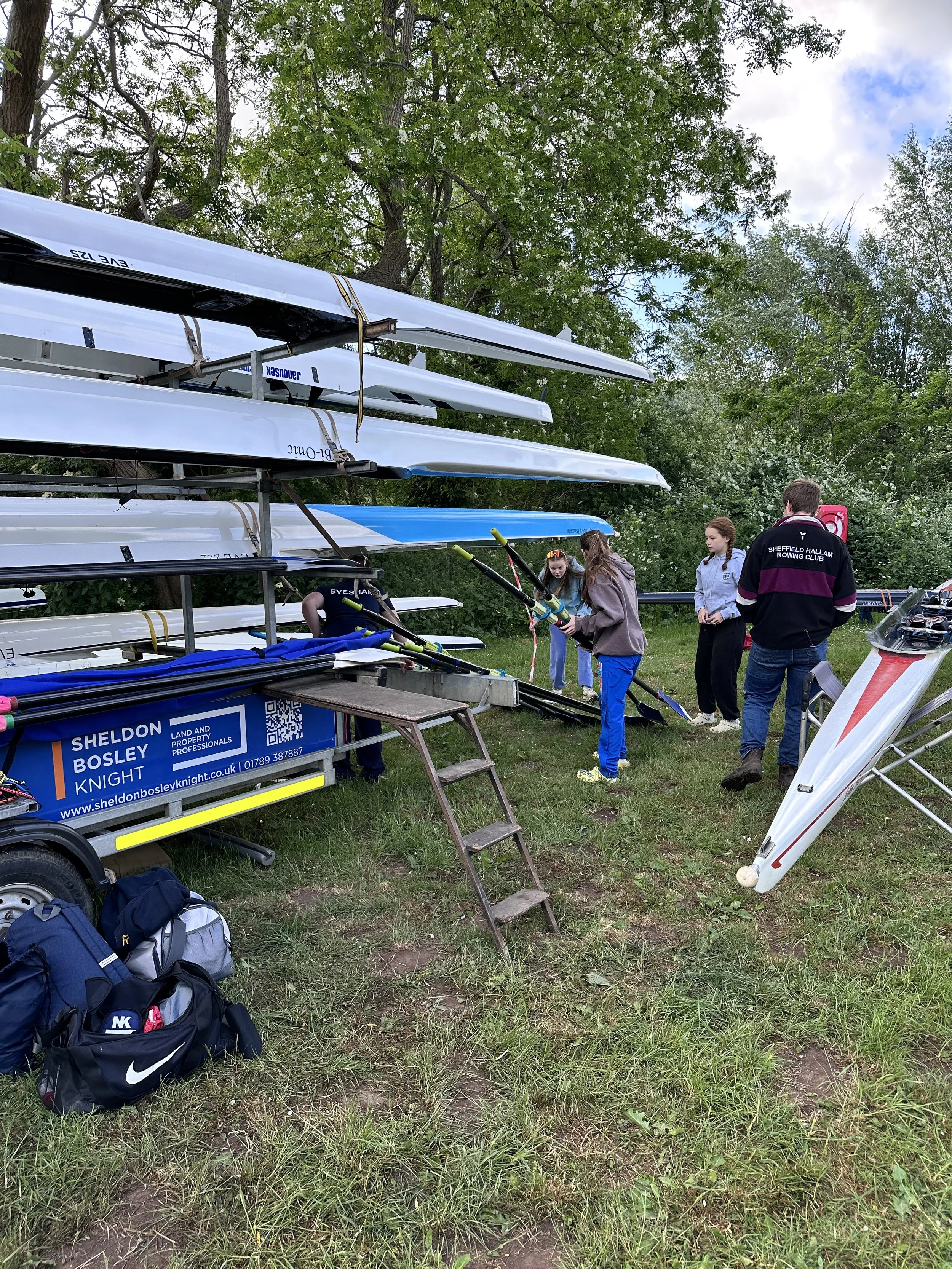 You may have seen boats being shuttled too and from events by club members and volunteers.