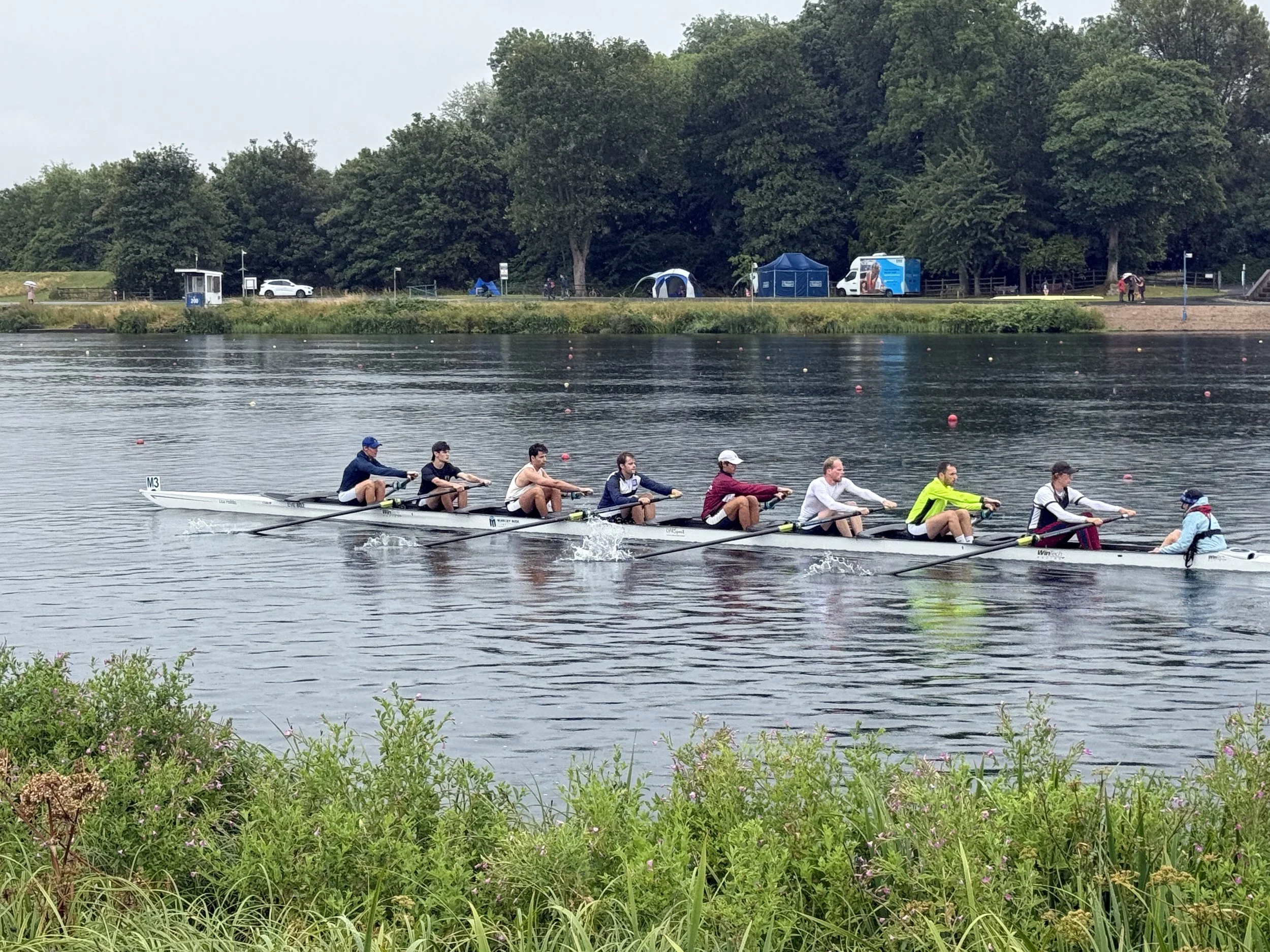 Another 'eight' heads to the start of their race.