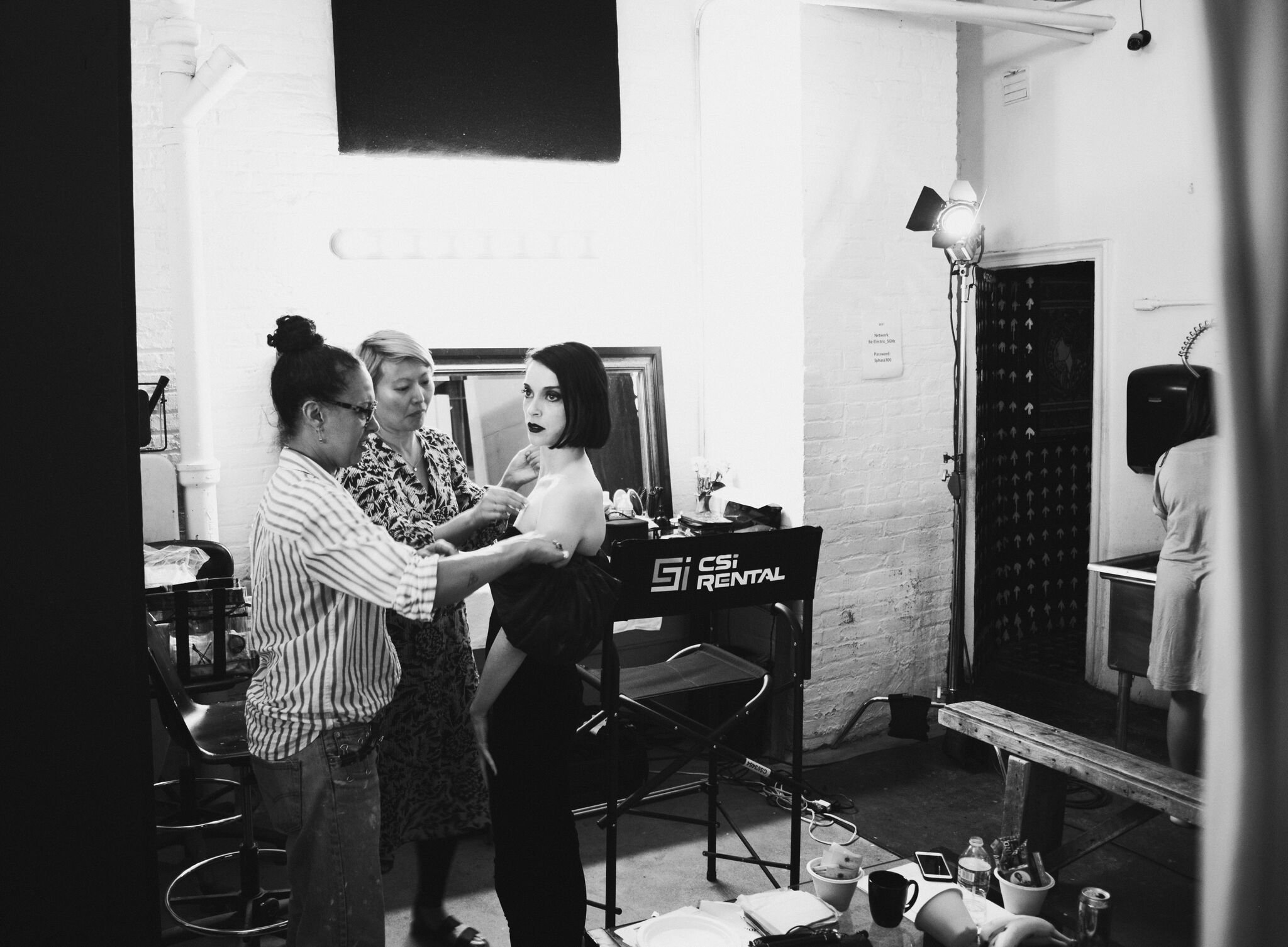 while preparing before a set