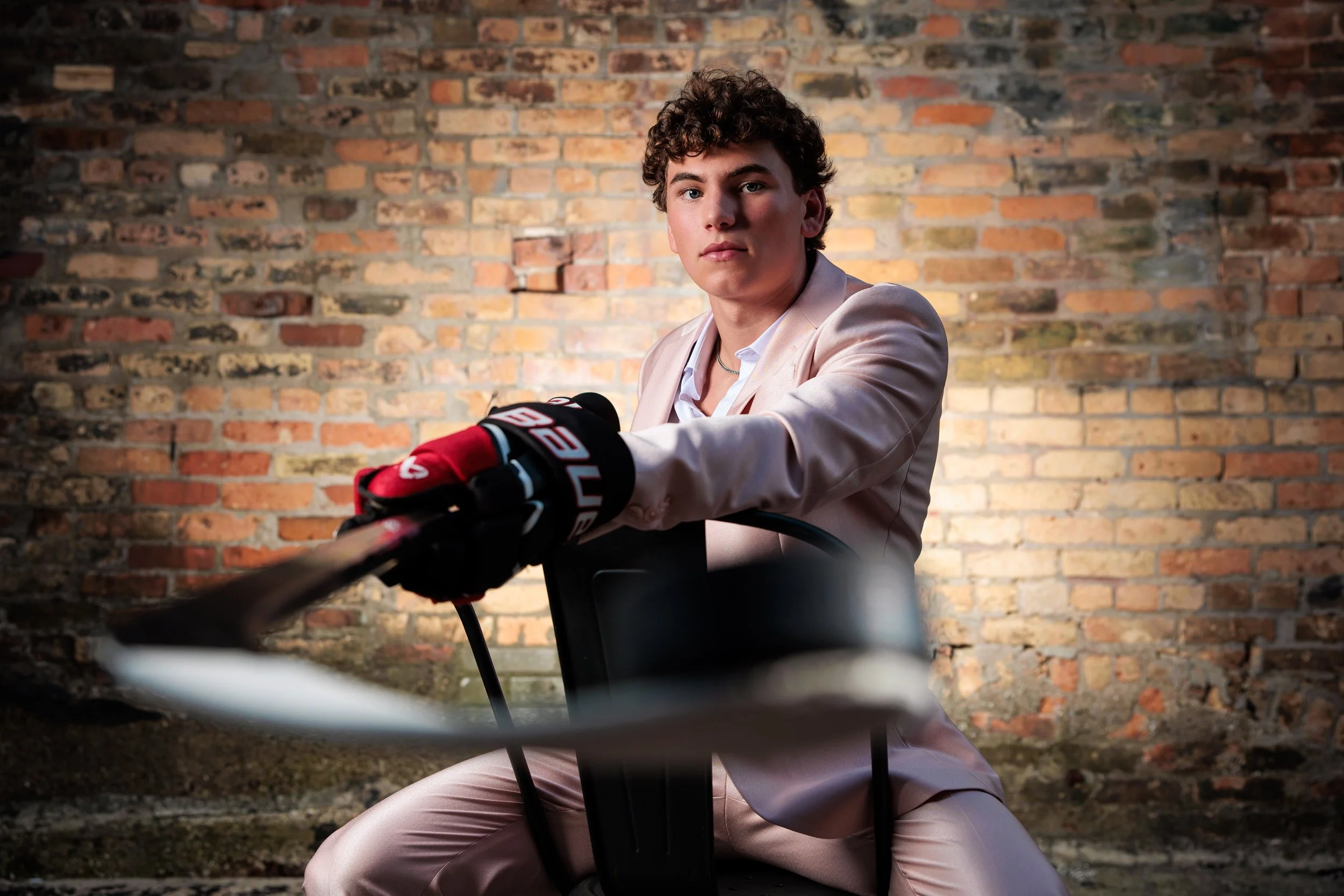 Freeland High School Griffins Hockey Player