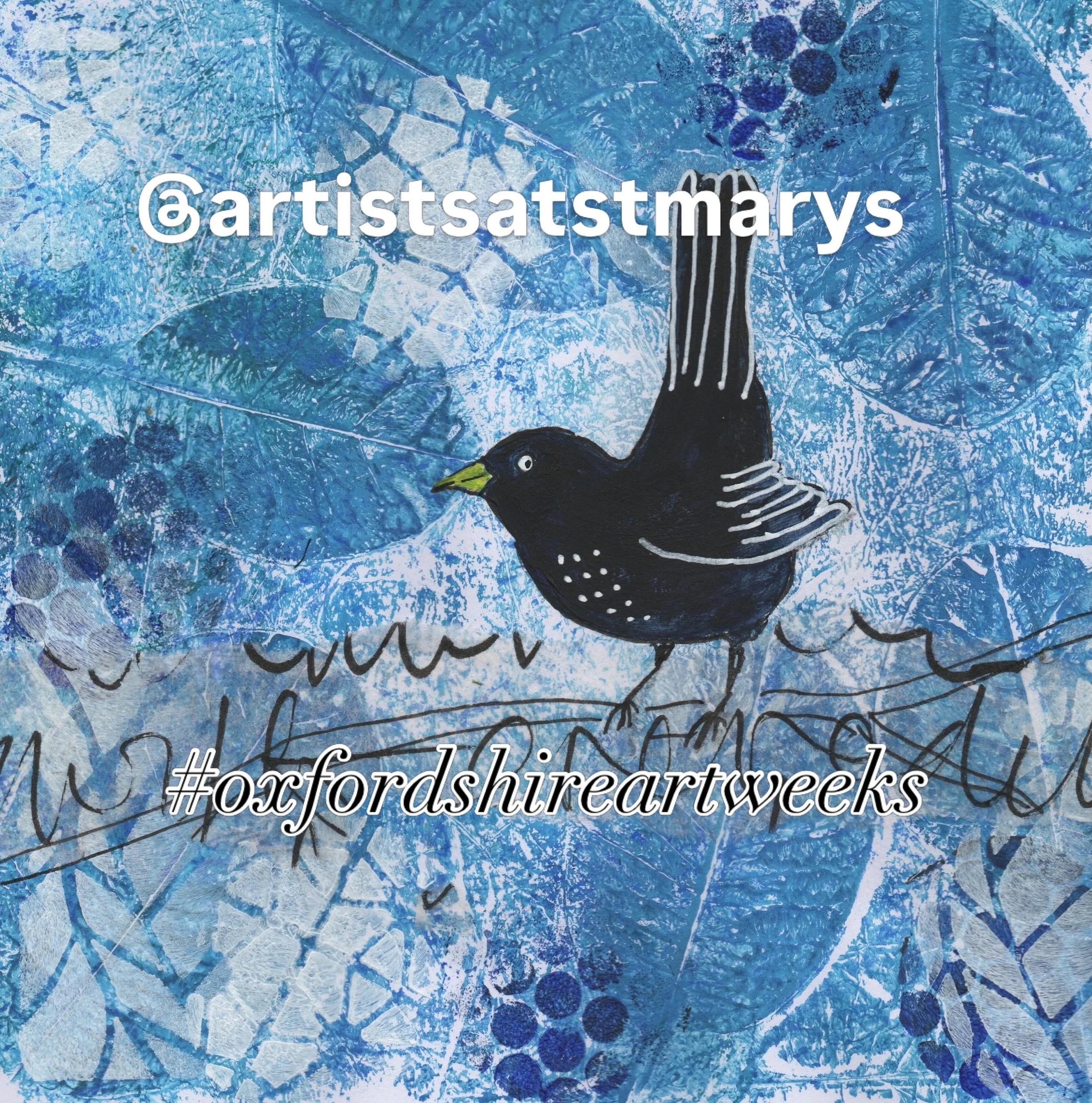 Last couple of hours left to visit @artistsatstmarys show. Closes at 5pm today. 
@artistsatstmarys @oxfordshireartweeks #mixedmediaartist #kidlingtonartists