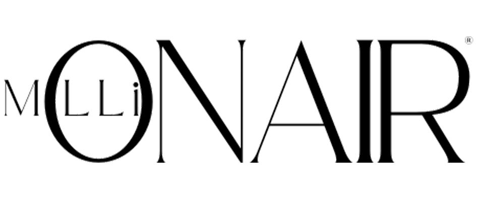 Stylized text spelling 'MONARCH' with unique letter design, including overlapping circles around the 'O' and bold black font.