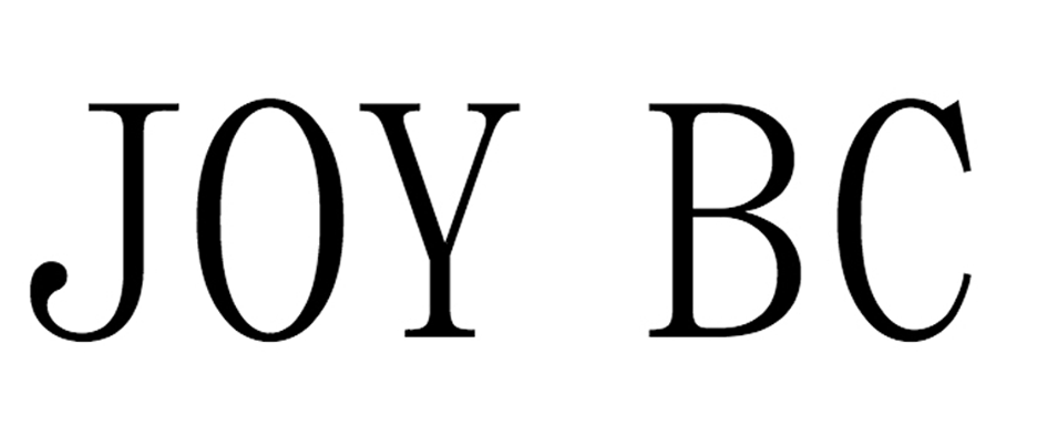 Text saying 'JOY BC' in large black letters on a white background.