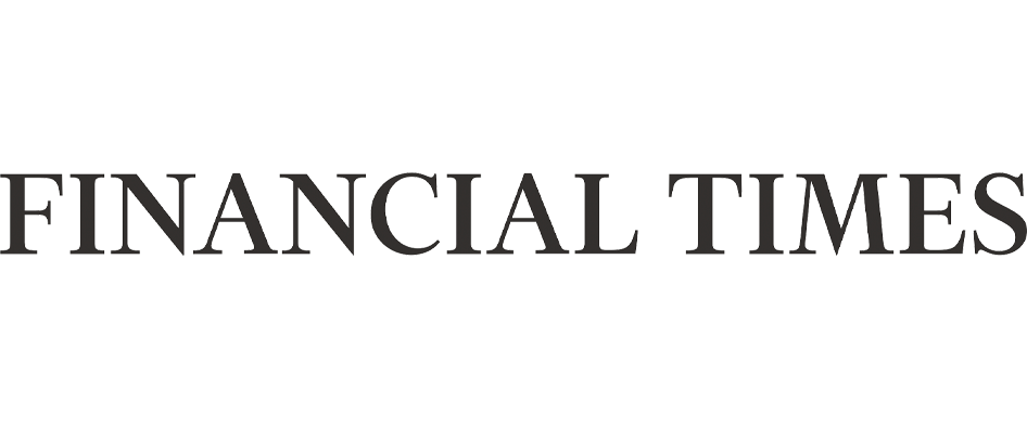 Financial Times logo in black and white with the text 'FINANCIAL TIMES'