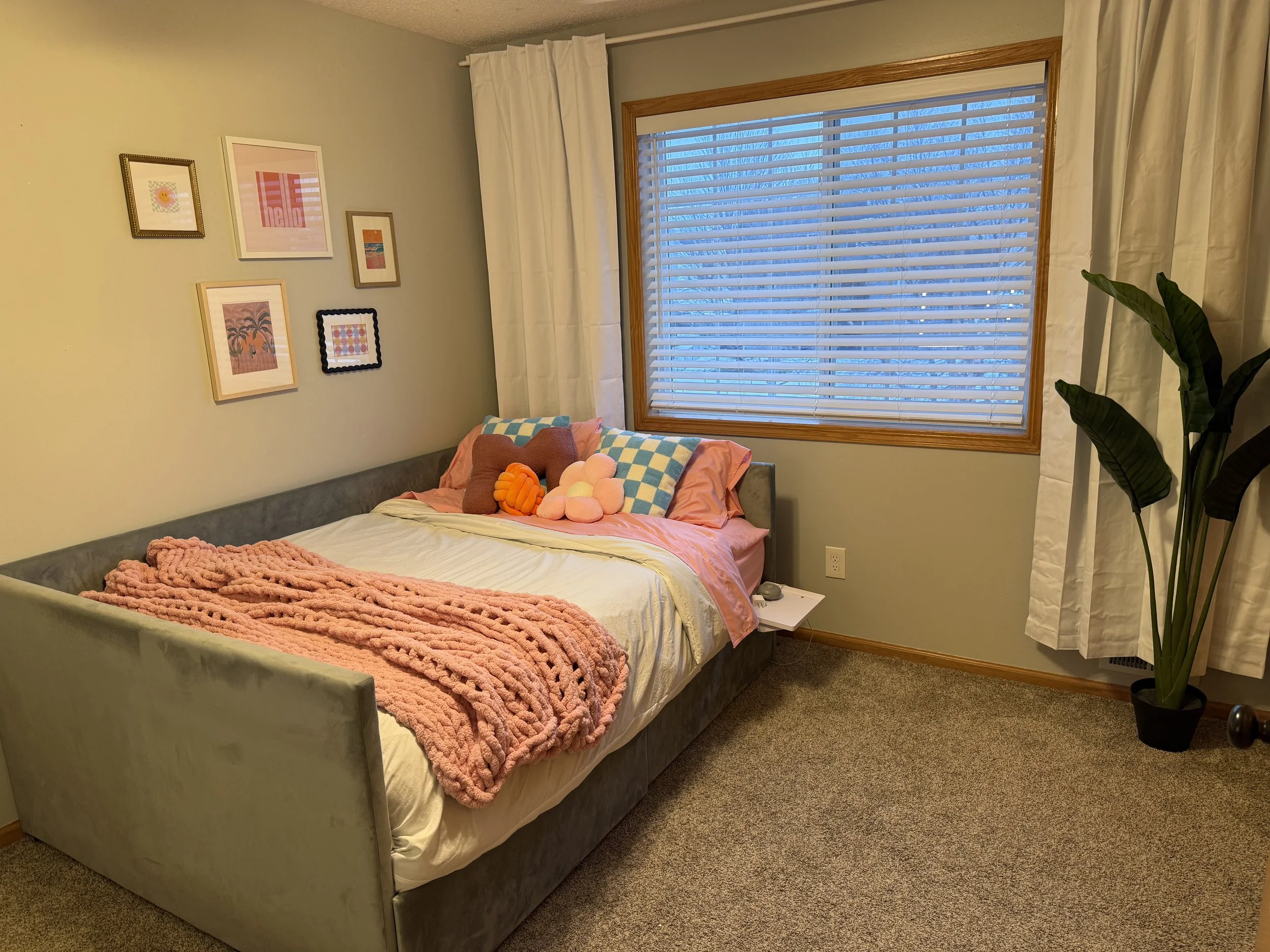 She wanted a brighter vibrant feel to her room. 