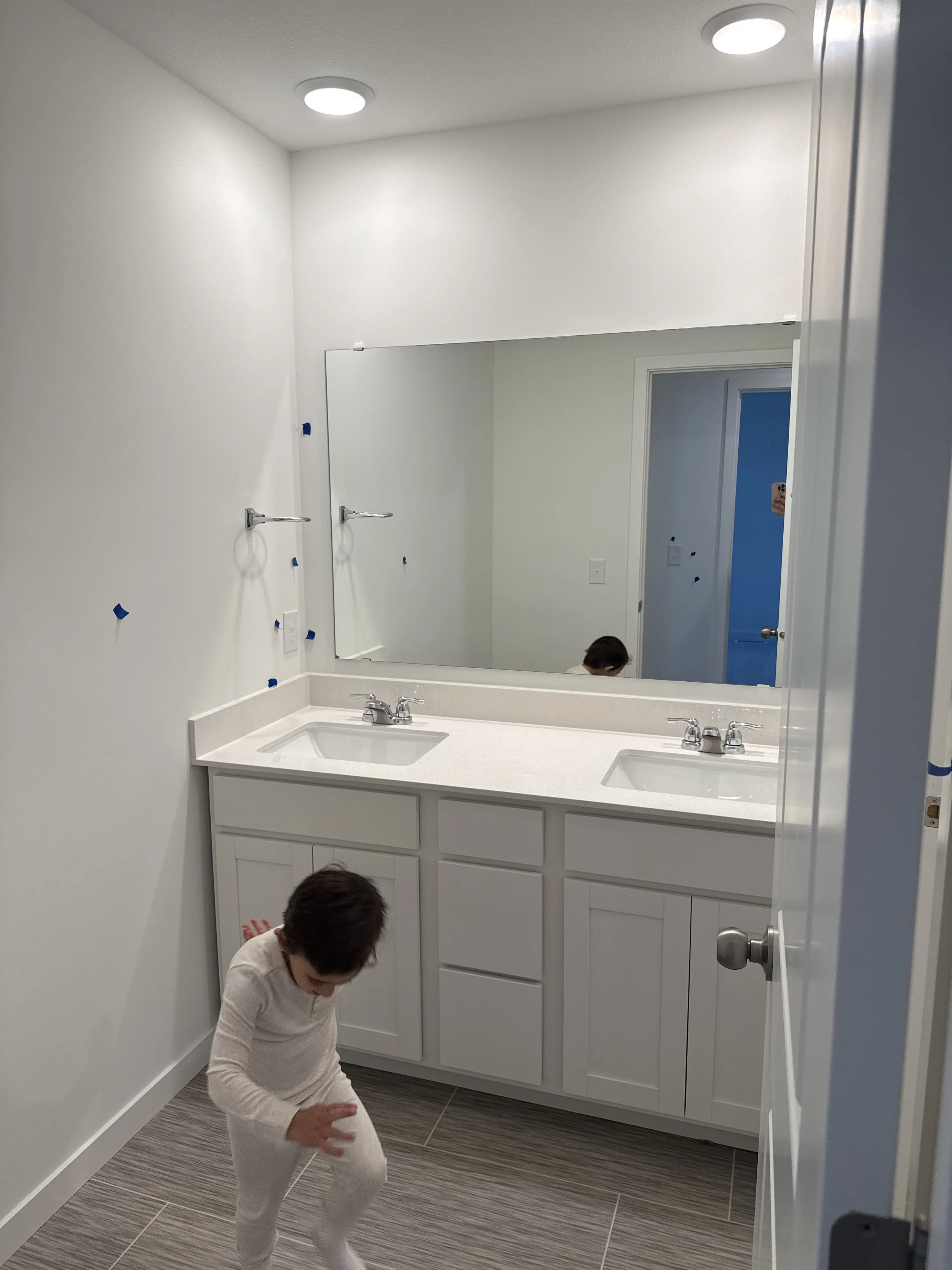 The kids' bathroom "before."