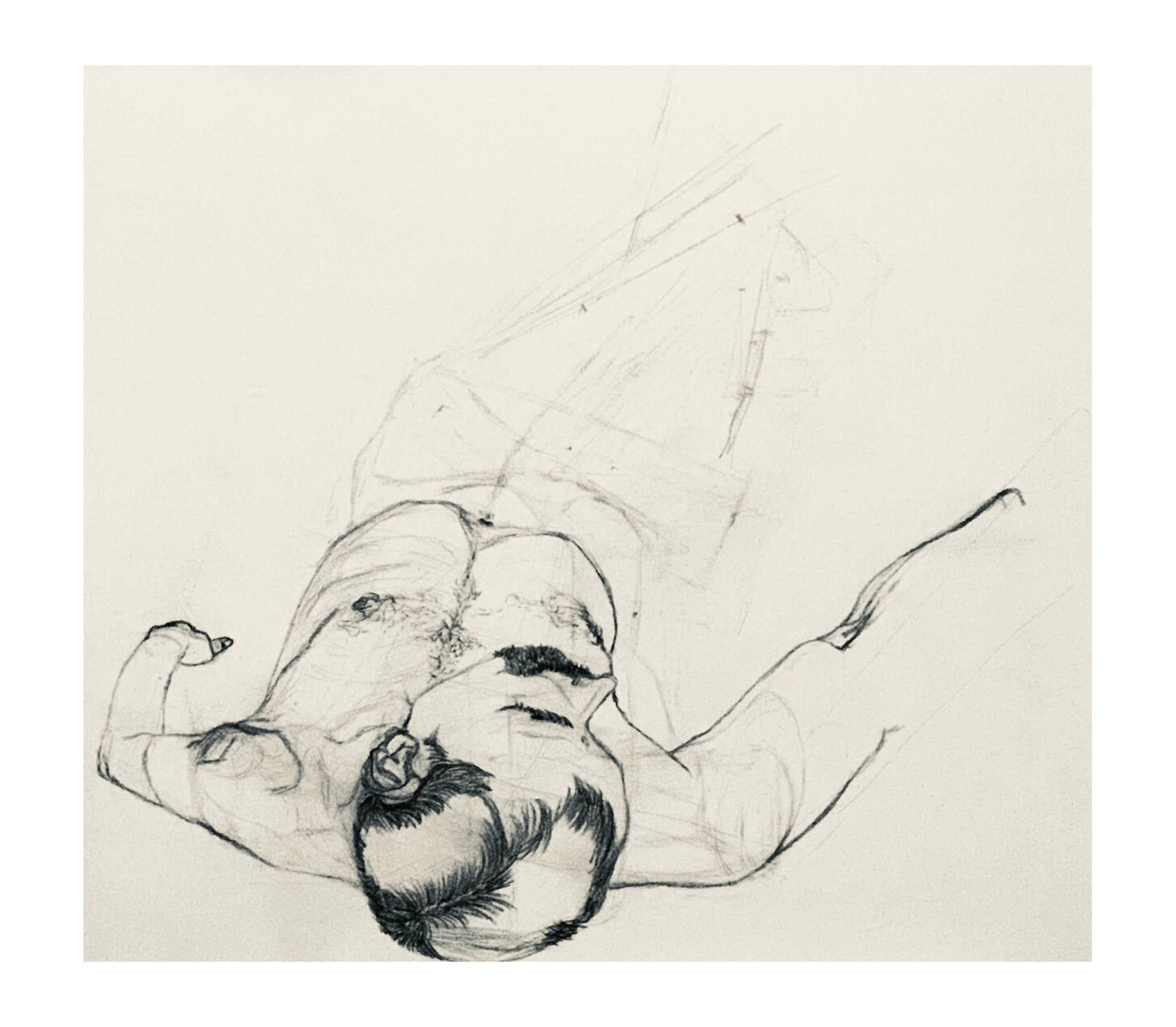 Life Drawing Male.2002.charcoal on paper - 29.7 x 42.0 cm / 11.7 x 16.5 in.