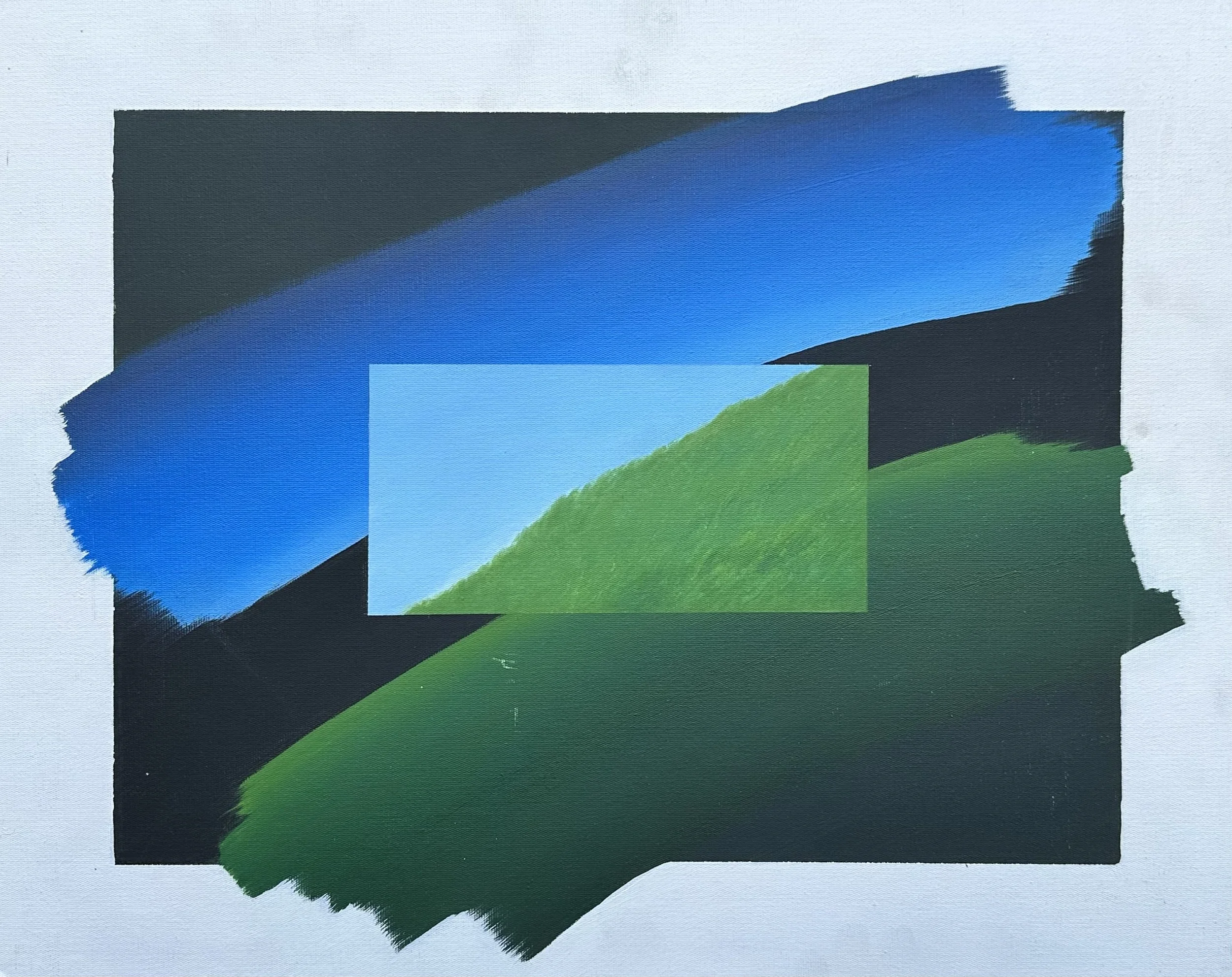 Landscape in Green: Window Enlargement: P88 SOLD