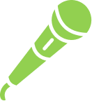 Green microphone
