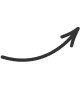 An arrow pointing to the right with a curved tail.