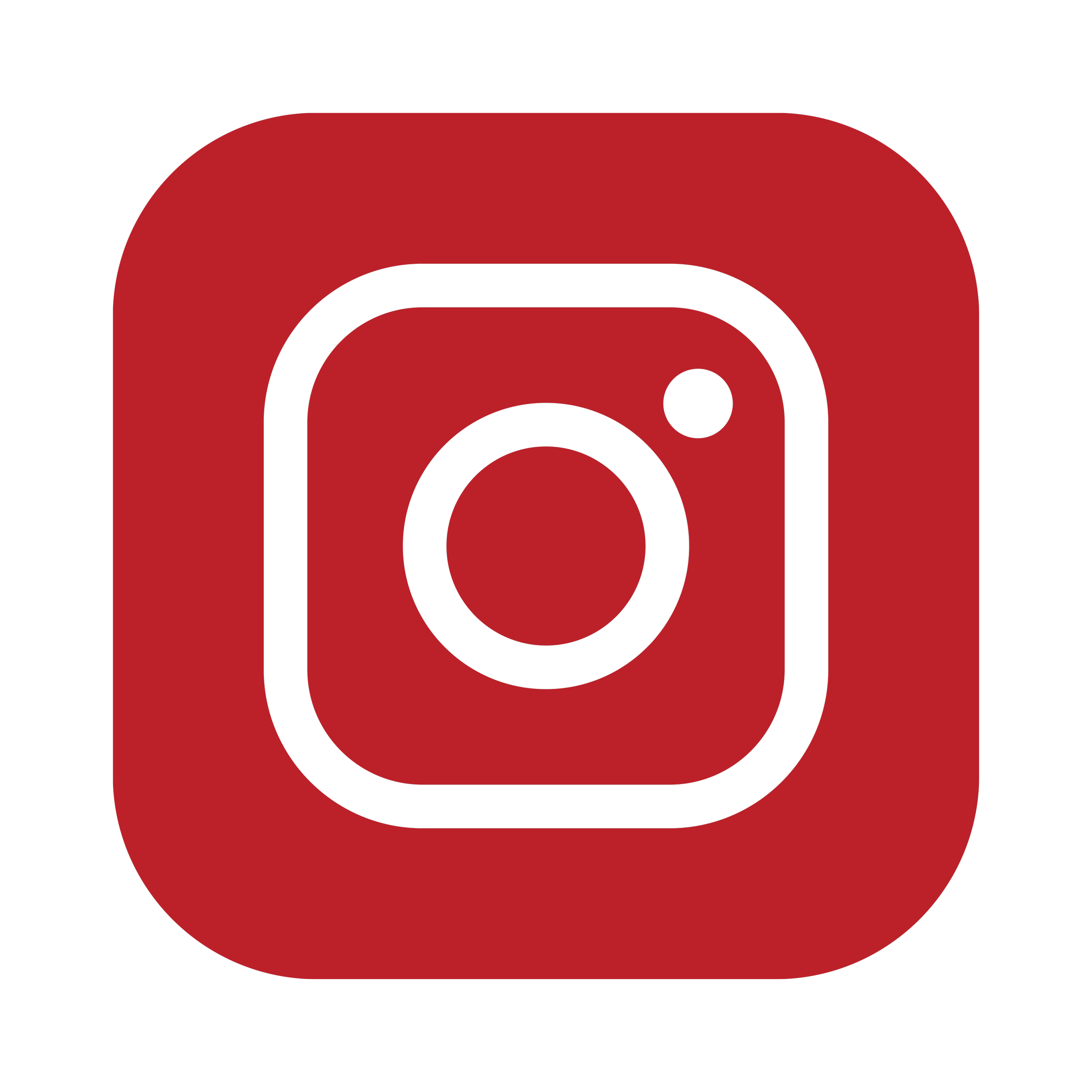 Instagram logo with a red background and black outline.