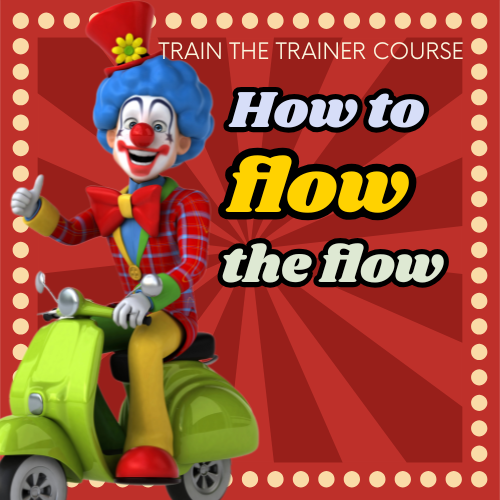 fun clown on scooter