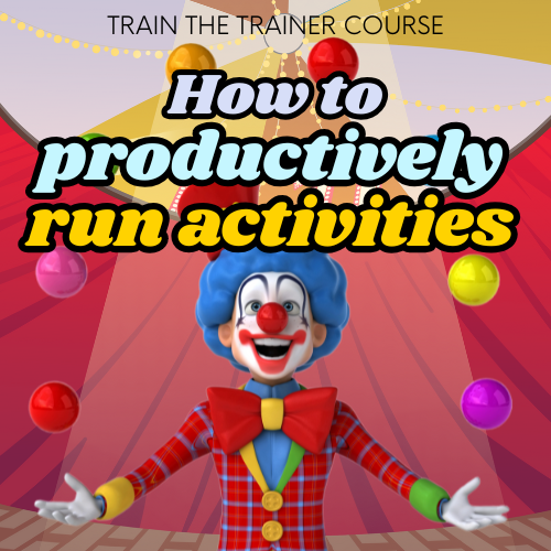 fun clown throwing balls