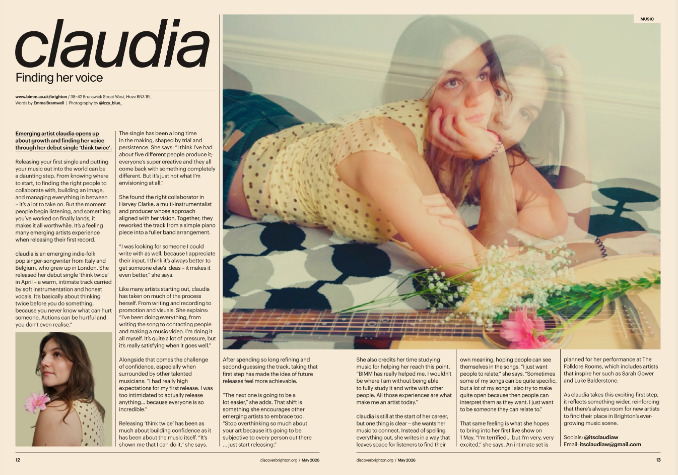 Discover Magazine: May Edition - claudia: Finding Her Voice
