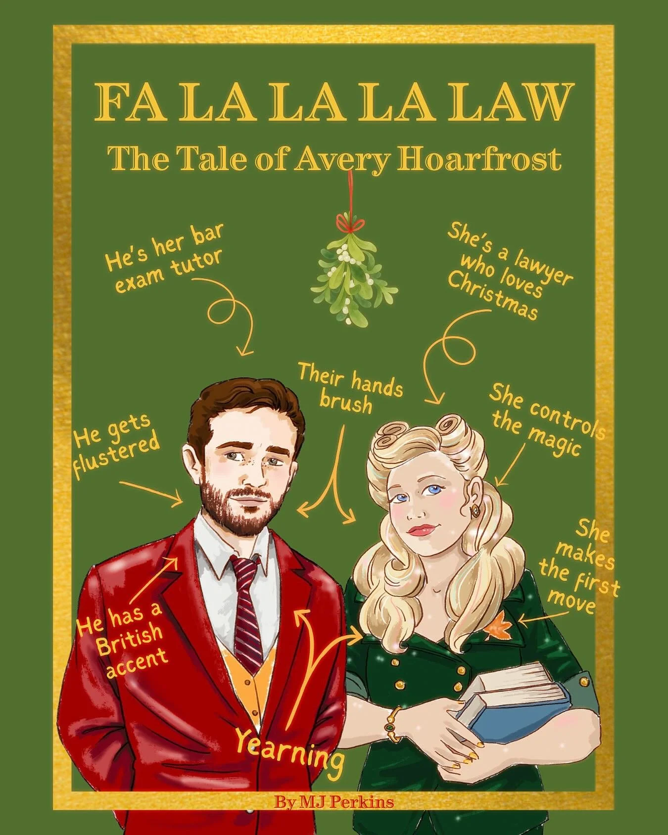 We have but 151 days to prepare for the arrival of FA LA LA LA LAW. And I couldn&rsquo;t wait another moment to share the beautiful character art @bookmarkingmum created. It&rsquo;s my pleasure to formally introduce: Avery Hoarfrost, Esq., and Louis.