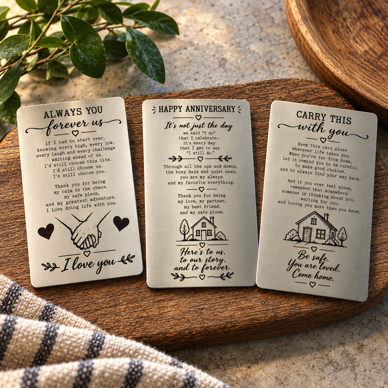 Engraved Wallet Card - Meaningful Keepsake