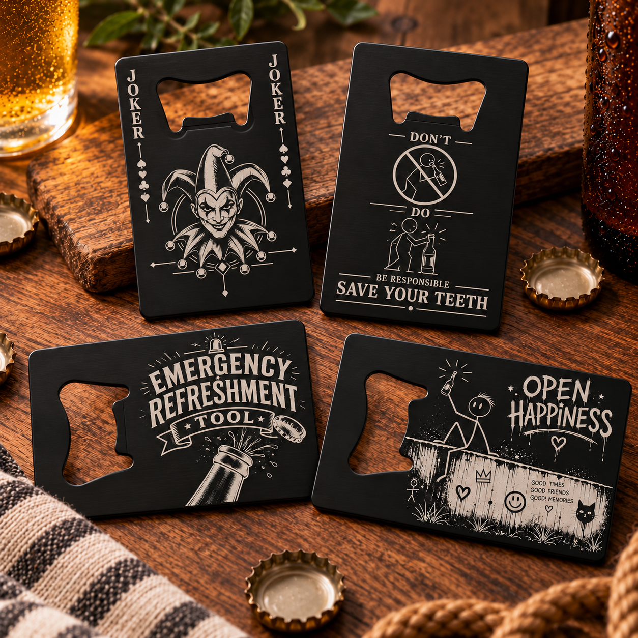 Engraved Wallet Card Bottle Opener