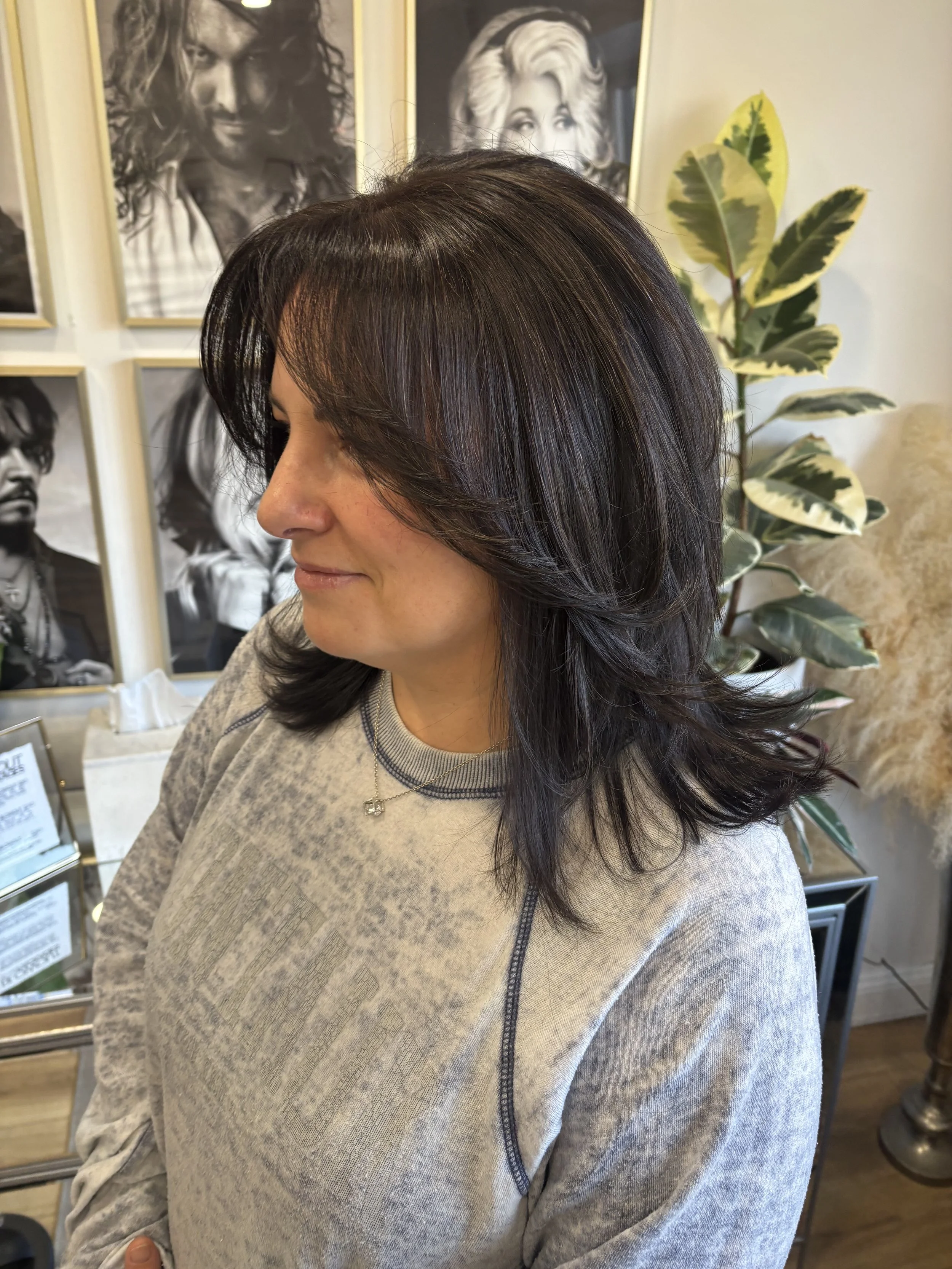 Single process and glaze by Anna+ cut and blowout by Denise
