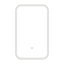 Black smartphone with a white home button at the bottom.