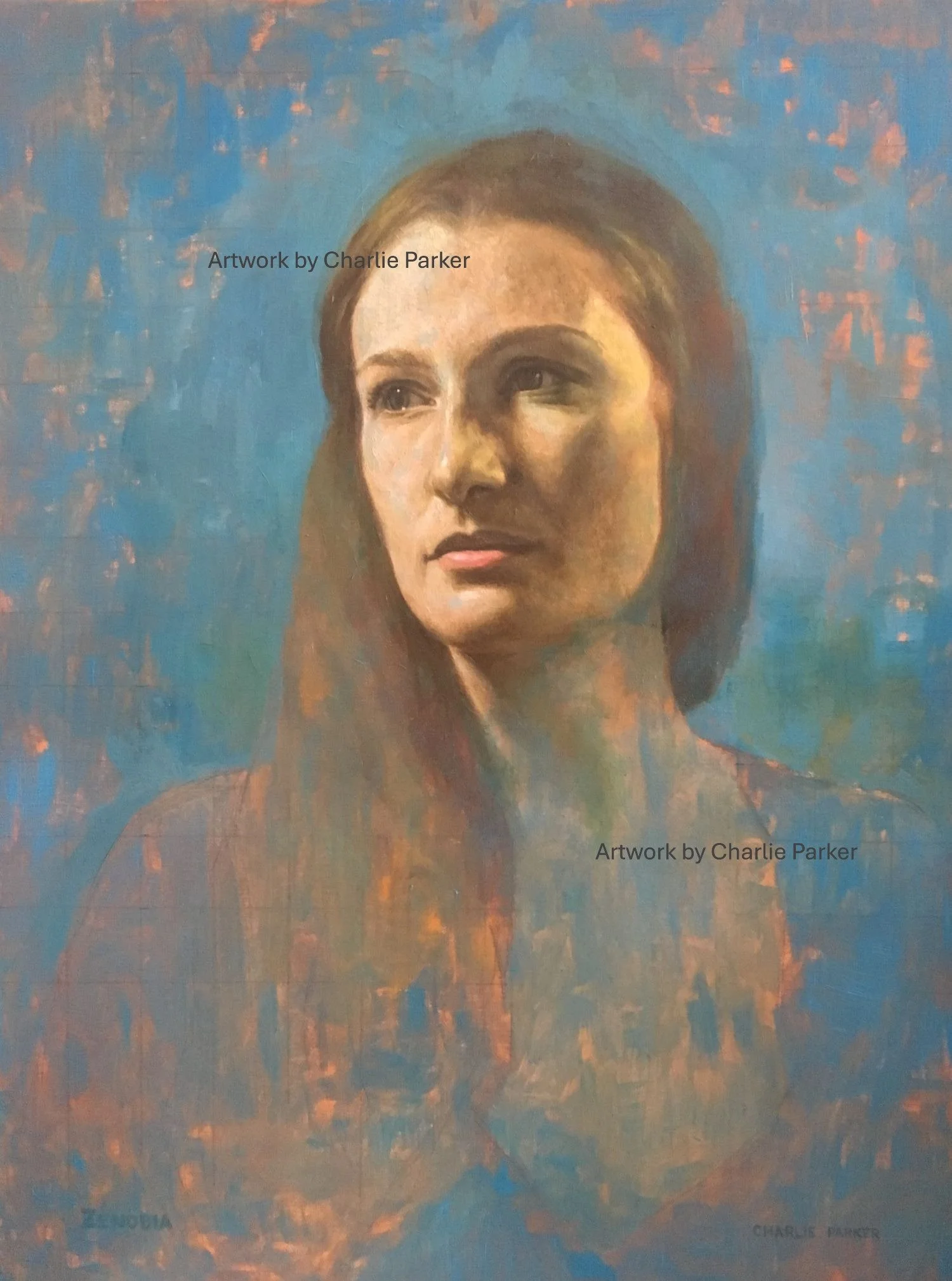 317. Zenobia. Oils. Dimensions 50cm x 75cm. For Sale.