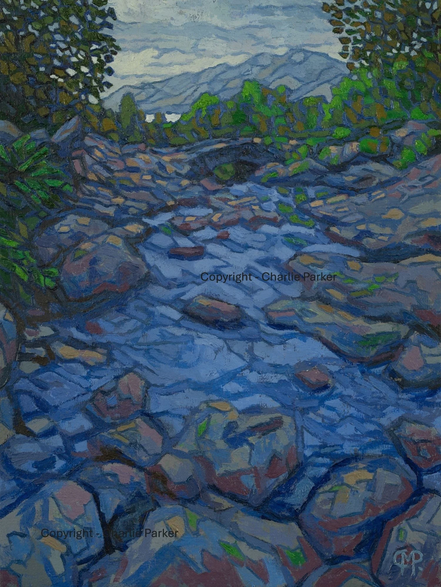 27. Ashness Bridge, 2024. Oils. Dimensions - 23cm x 30cm. For Sale.