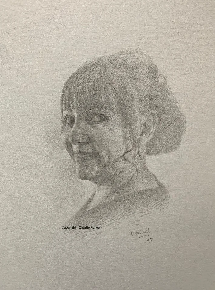 476. Claire. 2019. Pencil. Dimensions -50x 40cm. Sold.