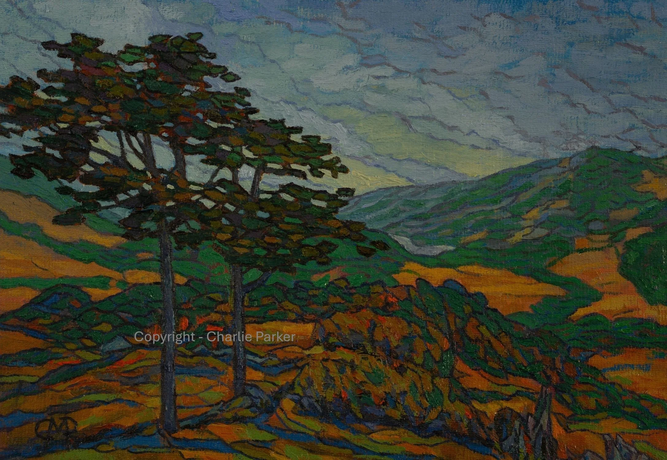 49. Thirlemere from High Rigg. 2024, Oils. Dimensions - 23cm x 30cm. For Sale.