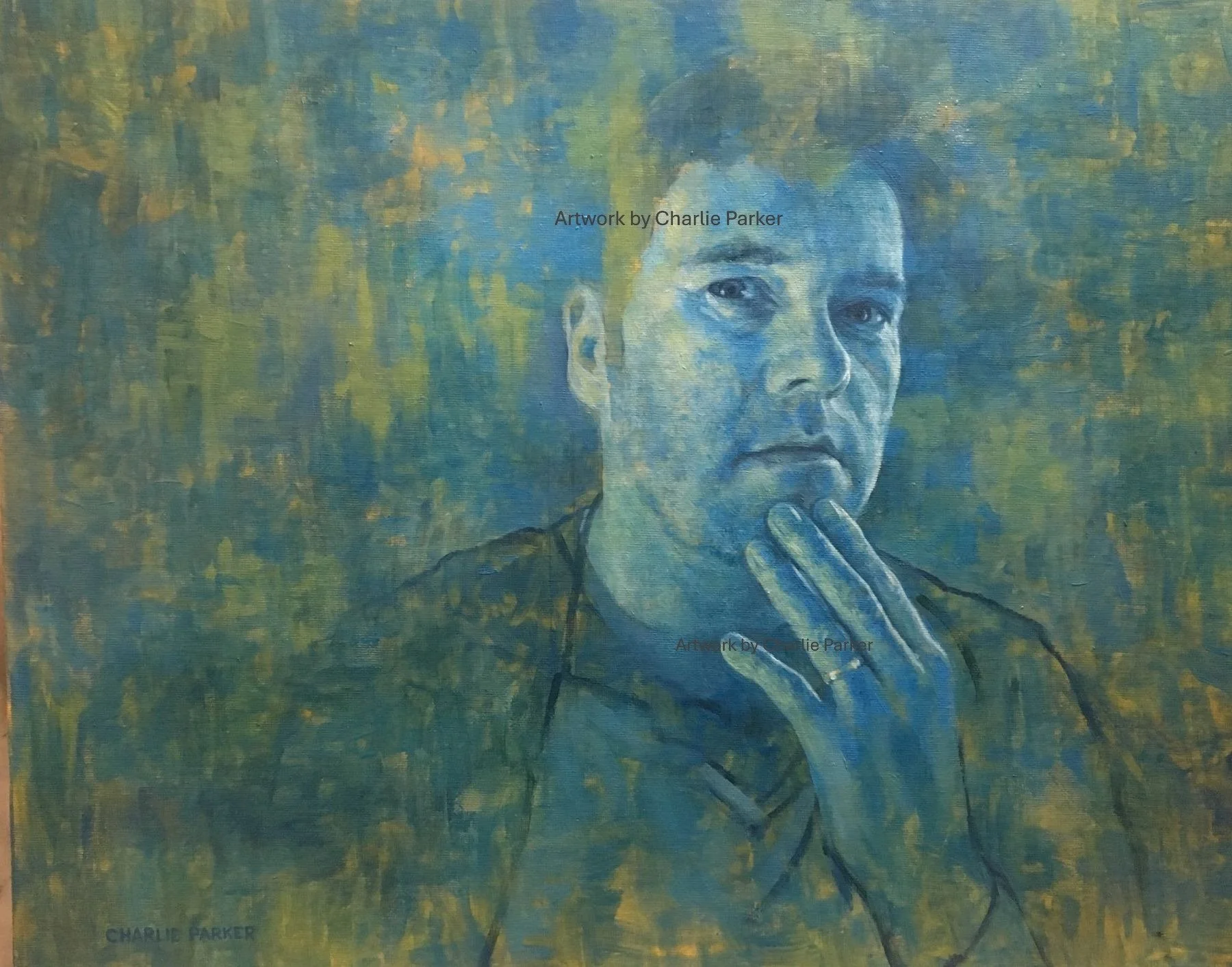 305. Self-Portrait. 2018, Oils, Dimensions - 50cm x  60cm. For Sale.