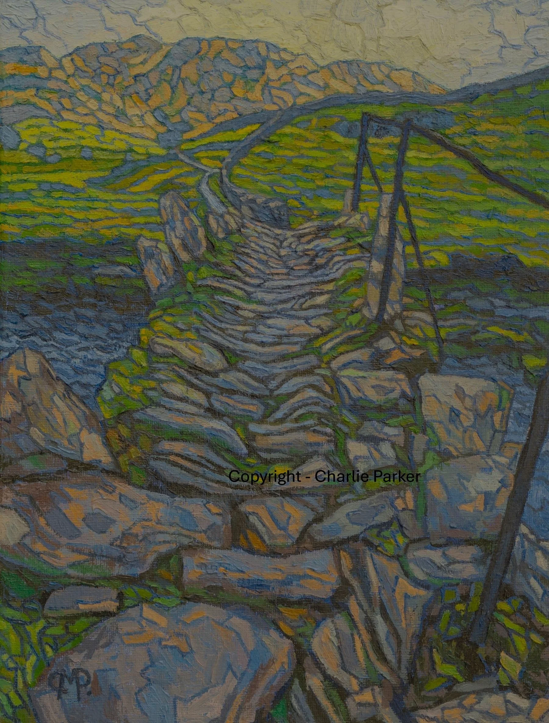 28. Slater's Bridge, Little Langdale I. 2023, Oils. Dimensions - 23cm x 30cm. For Sale.