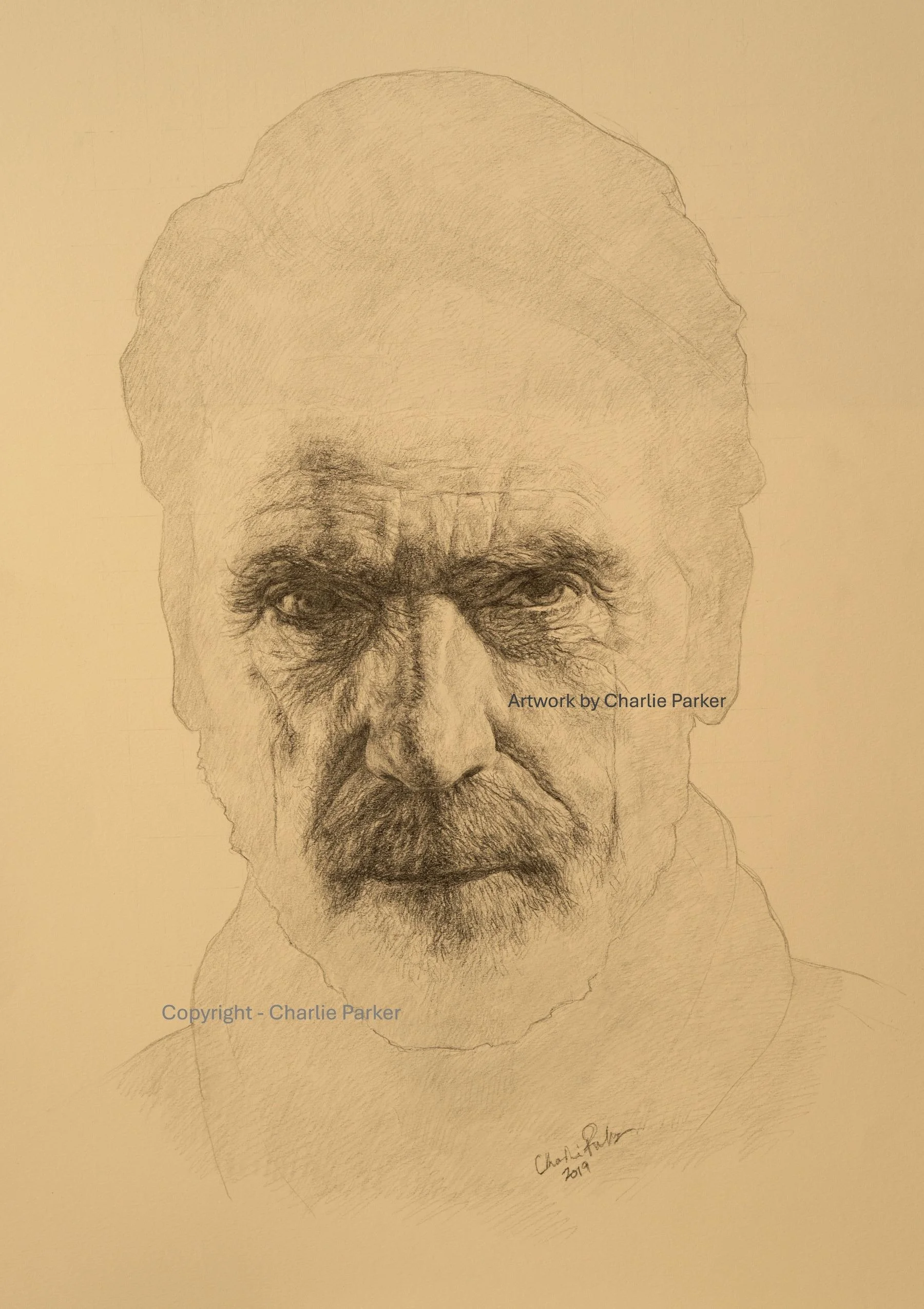 429. 'Jeremy', 2019, Pencil. Dimensions - 28cm x 35cm. For Sale.