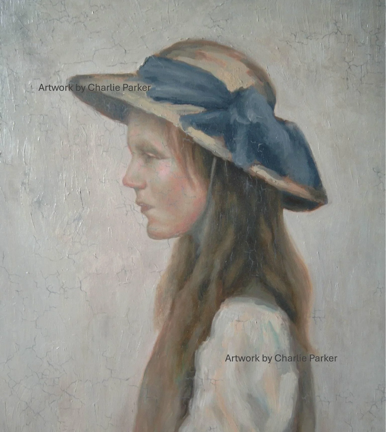 315. Edwardian Girl. Oils. 2003. Dimensions 50cm x 75cm. Sold.