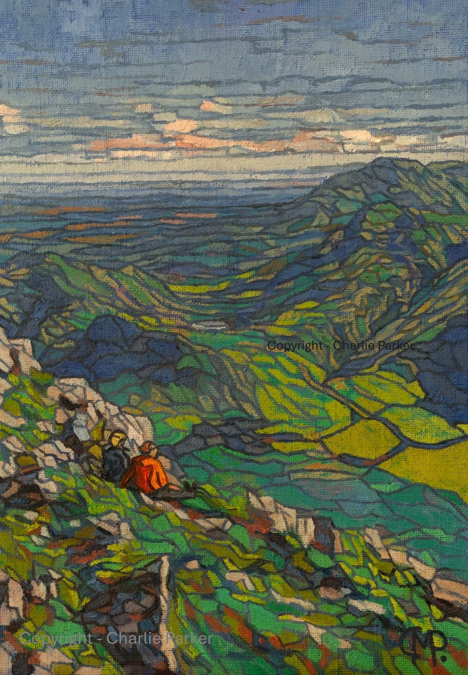 51. Blea Tarn from the Langdales, 2025, Oils, 
Dimensions - 30cm x 23cm. For sale.