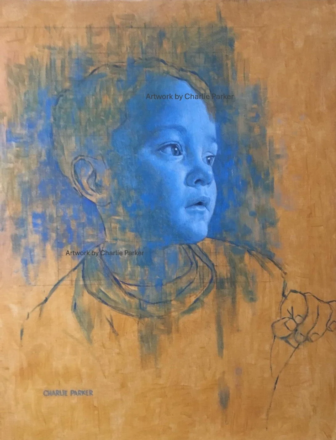 302. Boy  aged 5 years. 2018, Oils, Dimensions - 50cm x  40cm. Sold.