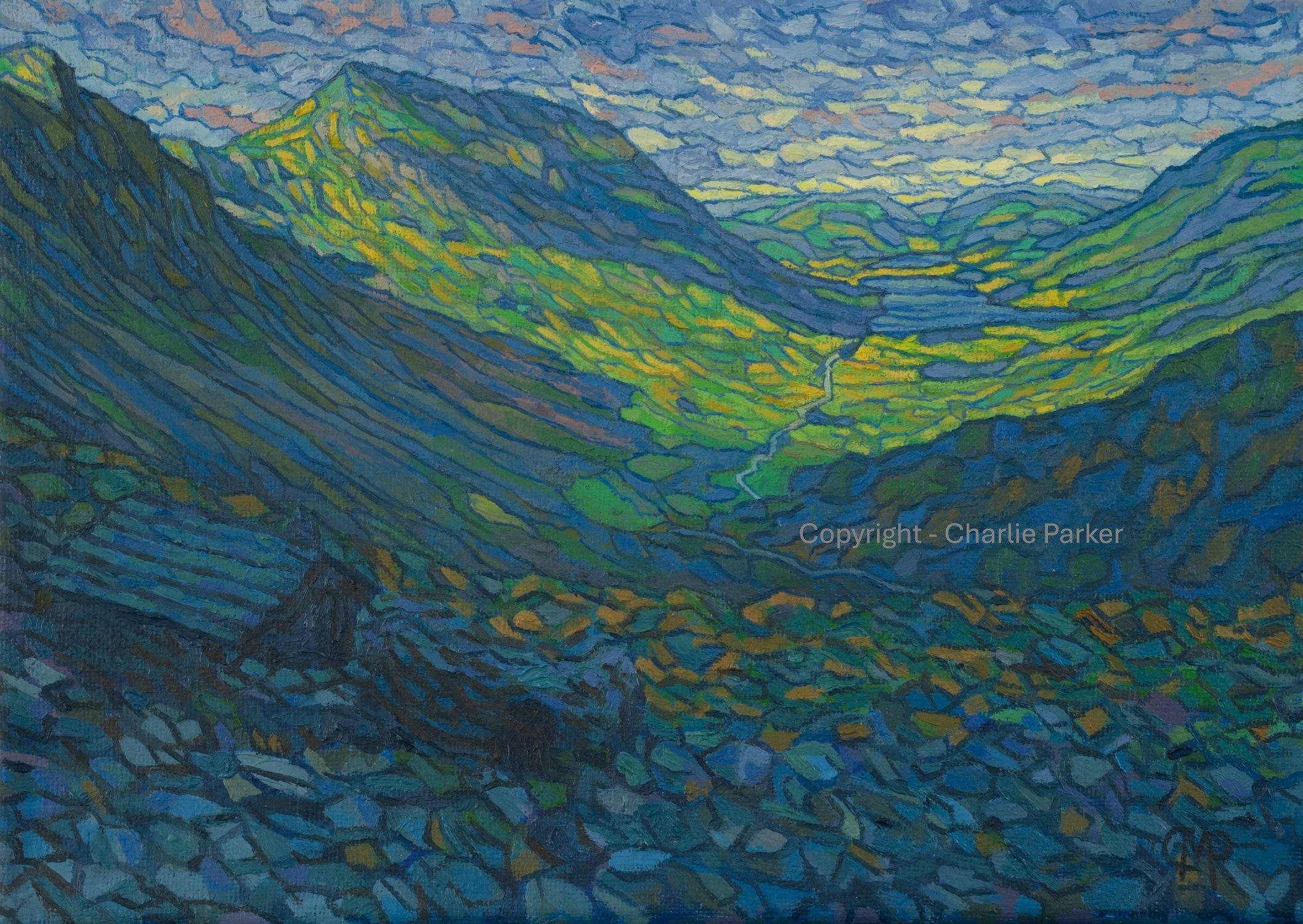 40. Warnscale Bothy and Buttermere I. 2022, Oils. Dimensions - 23cm x 30cm. For Sale.